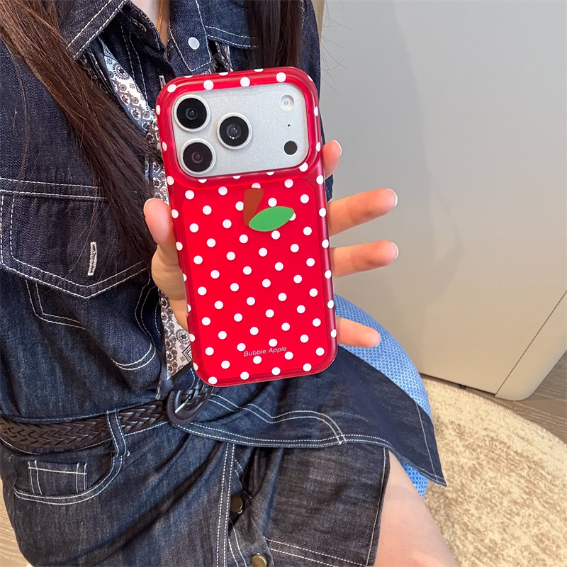 Phone Cases Redbubble - Czerwone etui na telefon w kropki