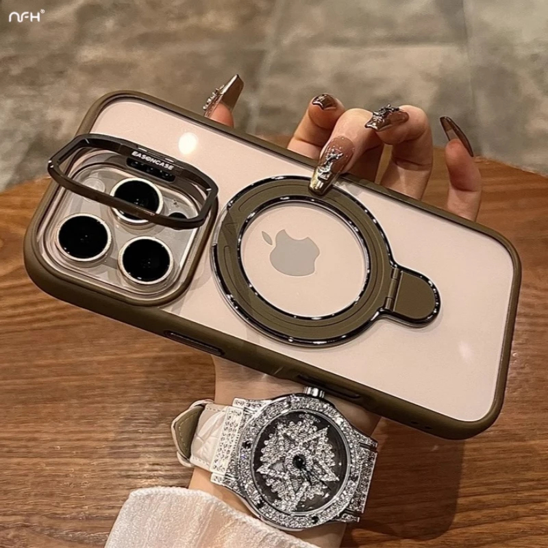 Phone Cases Best Buy - Luksusowe, przezroczyste etui z magnetycznym uchwytem