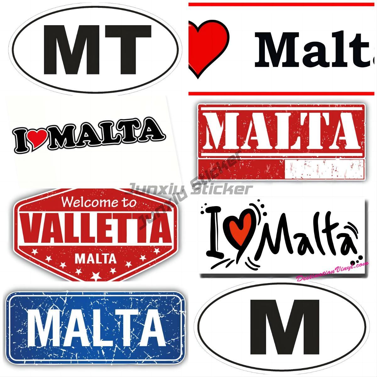 Phone Cases Malta - Naklejka z flagą Malty na samochód,