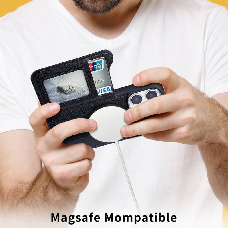 Magnetyczny skórzany portfel z – Phone Cases With Card Holder recenzja i cena