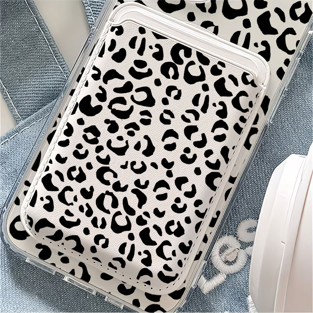 Czarny wzór w panterkę, etui n – Phone Cases With Card Holder recenzja i cena