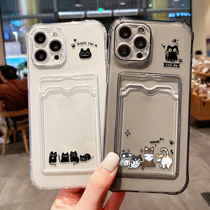 Etui na telefon Cute Black Cat – Phone Cases With Card Holder recenzja i cena